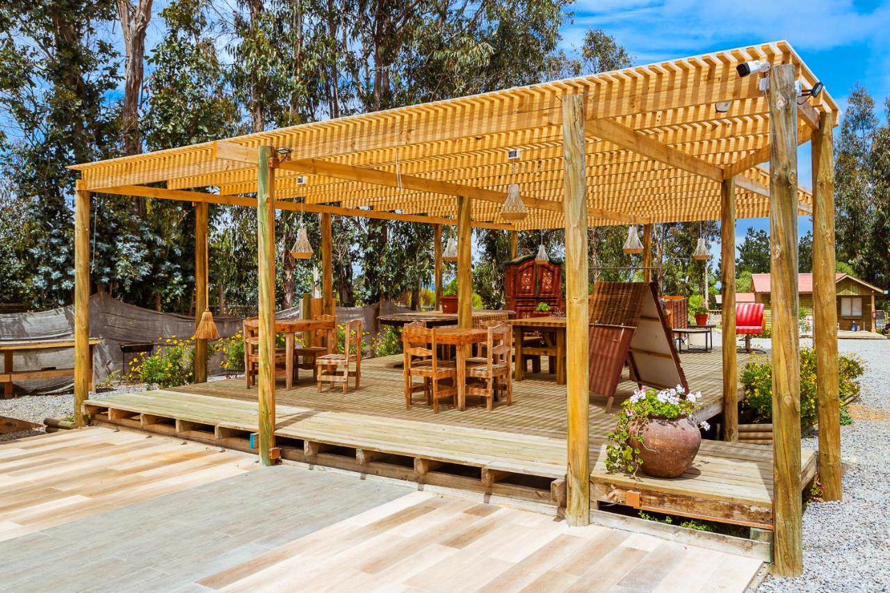 Cabana En Tunquen Con Parrilla, Fogon, Piscina Y Bosque Экстерьер фото